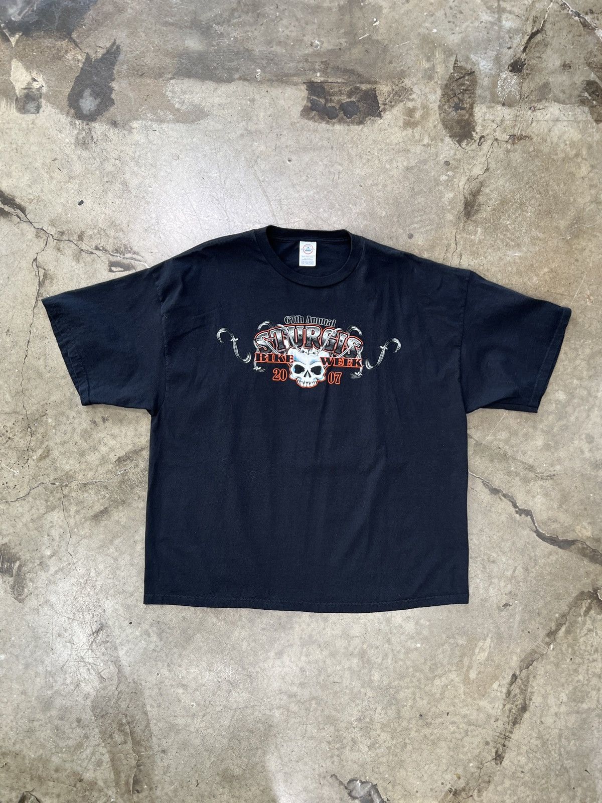 Harley Davidson Vintage 2007 Sturgis Bike Week American Motorcycle Tee 3XL Size US XXL / EU 58 / 5 - 5 Thumbnail