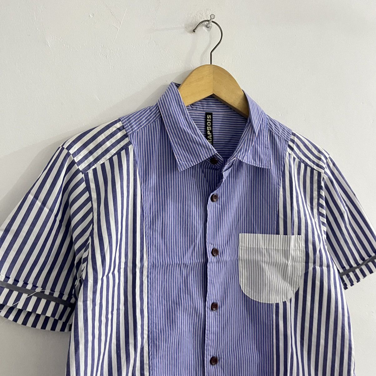 Issey Miyake Frapbois By Issey Miyake - Striped Iconic Shirt Size US M / EU 48-50 / 2 - 3 Thumbnail