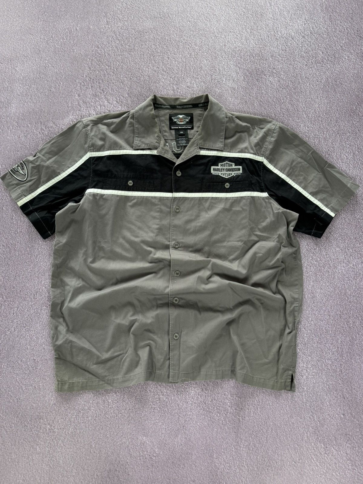 Harley Davidson Harley Davidson Shirt Button Up Short Sleeve Size US XXL / EU 58 / 5 - 2 Thumbnail