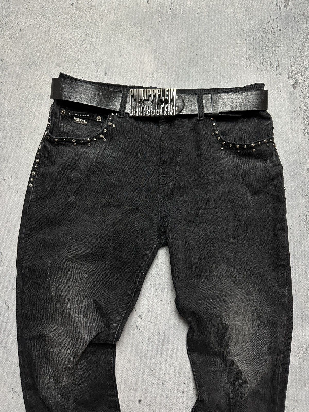Philipp Plein Philipp Plein Boyfriend Opium Jeans With a Belt Avant Garde Size 32" / US 10 / IT 46 - 3 Thumbnail