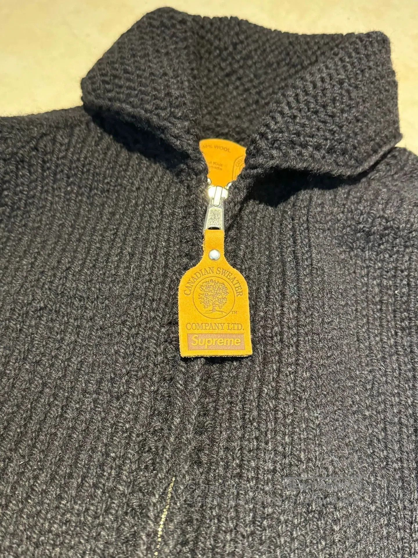 Supreme Black Knit Sweater with Green Monster Design . Size US S / EU 44-46 / 1 - 3 Thumbnail