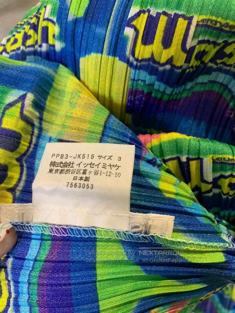 Issey Miyake Issey Miyake Blue Short Sleeve Top Size L / US 10 / IT 46 - 4 Thumbnail