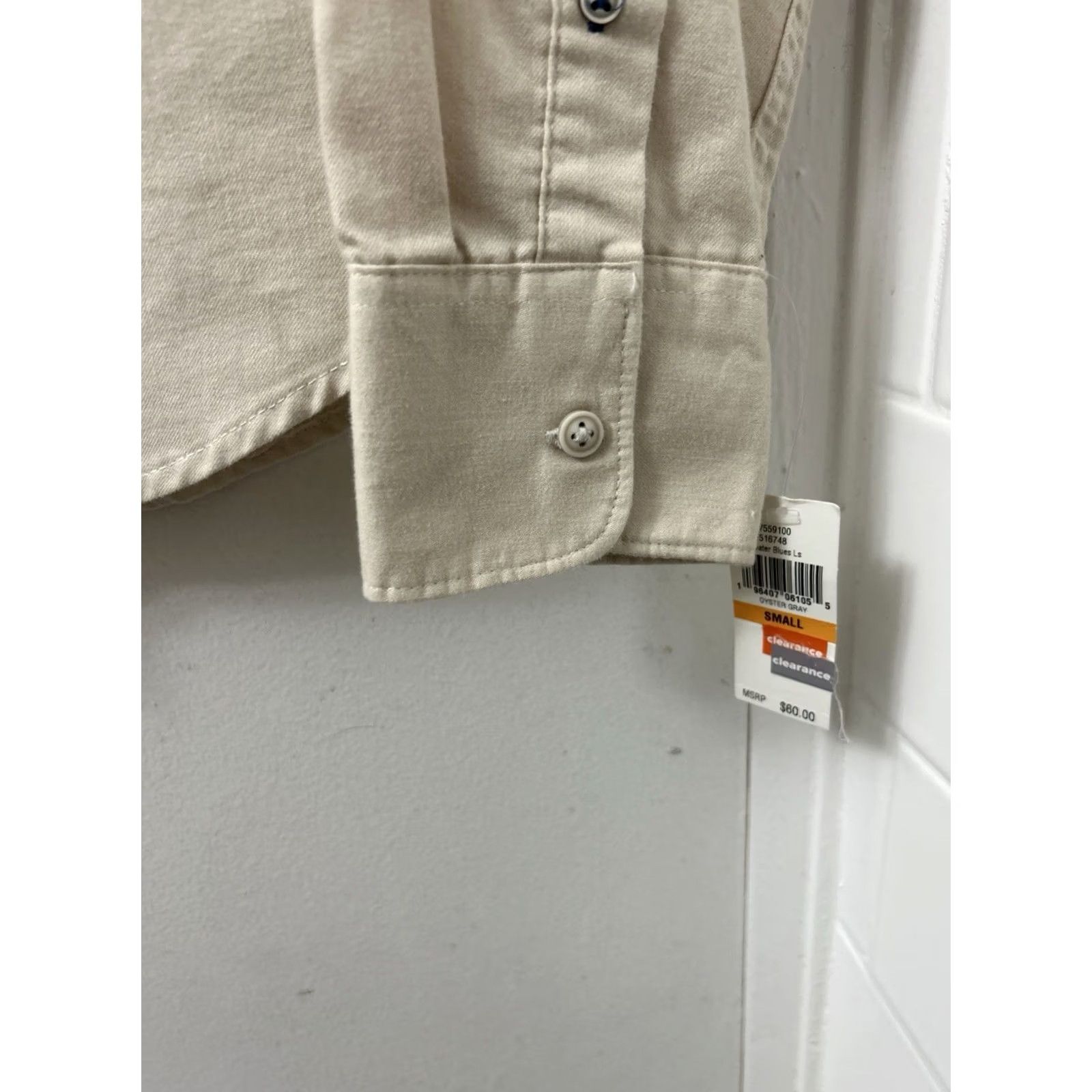 Izod VINTAGE IZOD Saltwater Shirt Mens S Tan Relaxed Classics Slim Fit Stretch NWT 0 MSRP Size US S / EU 44-46 / 1 - 7 Thumbnail