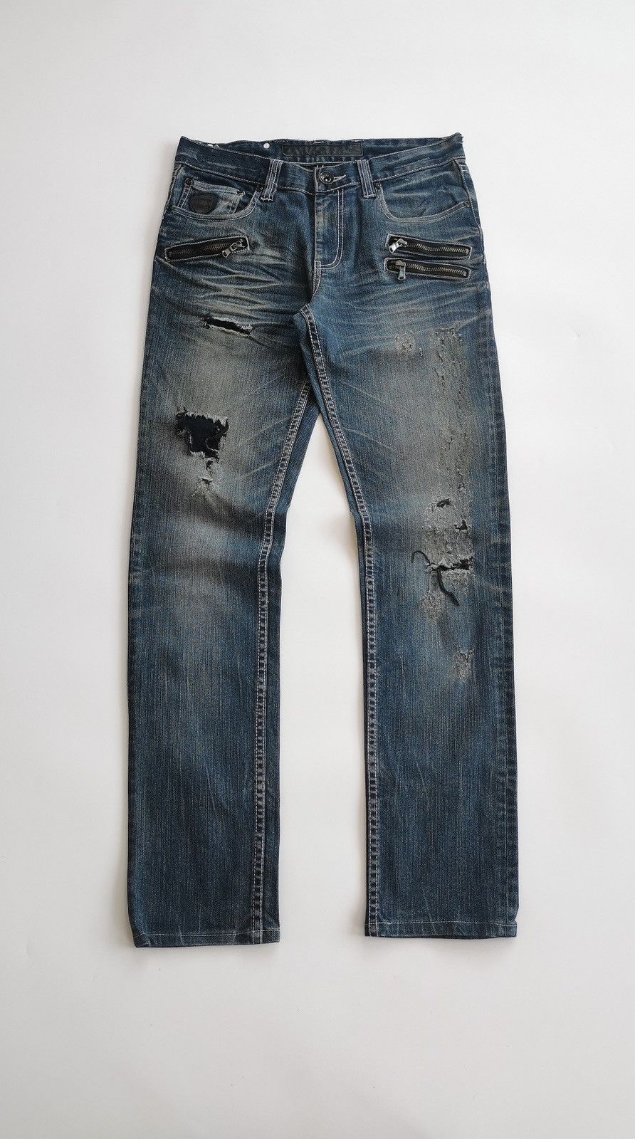 Seditionaries Apestein Bondage Zipper Button Distressed Jeans Size US 30 / EU 46 - 2 Thumbnail