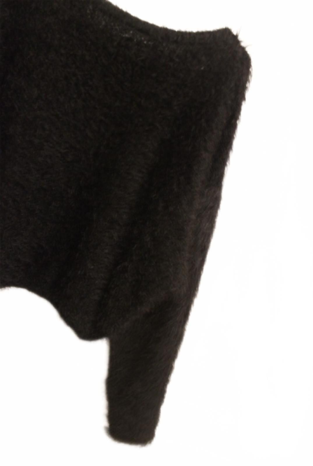 Zara Zara Cozy Black Fuzzy Cropped Long Sleeve Sweater Sz Small Size S / US 4 / IT 40 - 5 Thumbnail