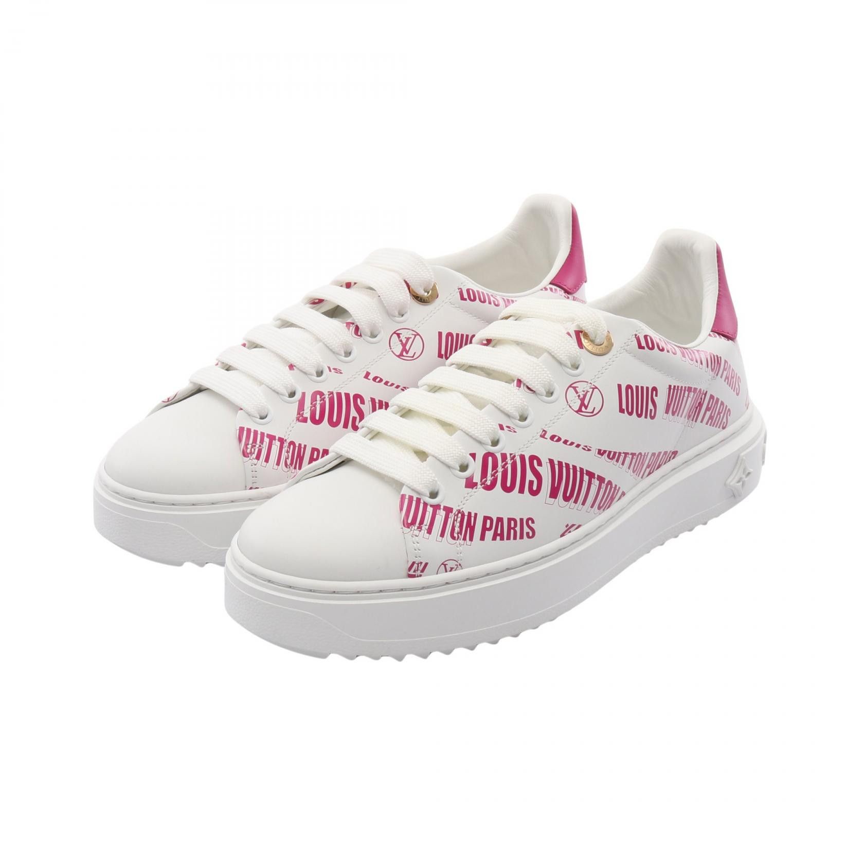 Louis Vuitton Louis Vuitton Time Out Line Leather Sneakers Leather Shoes in White, Women's