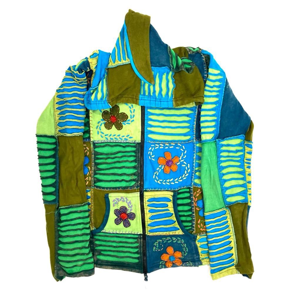 Vintage Vintage Multicolour Patch Work Hoodie Retro 90s colour block Size M / US 6-8 / IT 42-44 - 1 Thumbnail