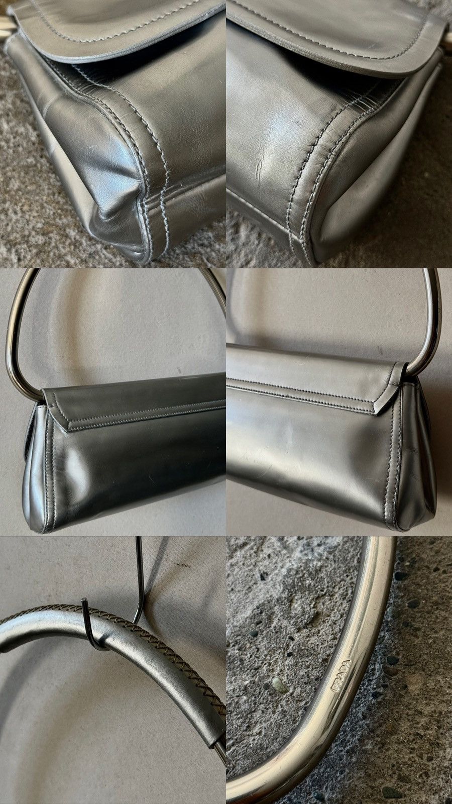 Prada Archive Prada - Miuccia - SS2003 - Silver Metal Swing Bag Size ONE SIZE - 24 Thumbnail