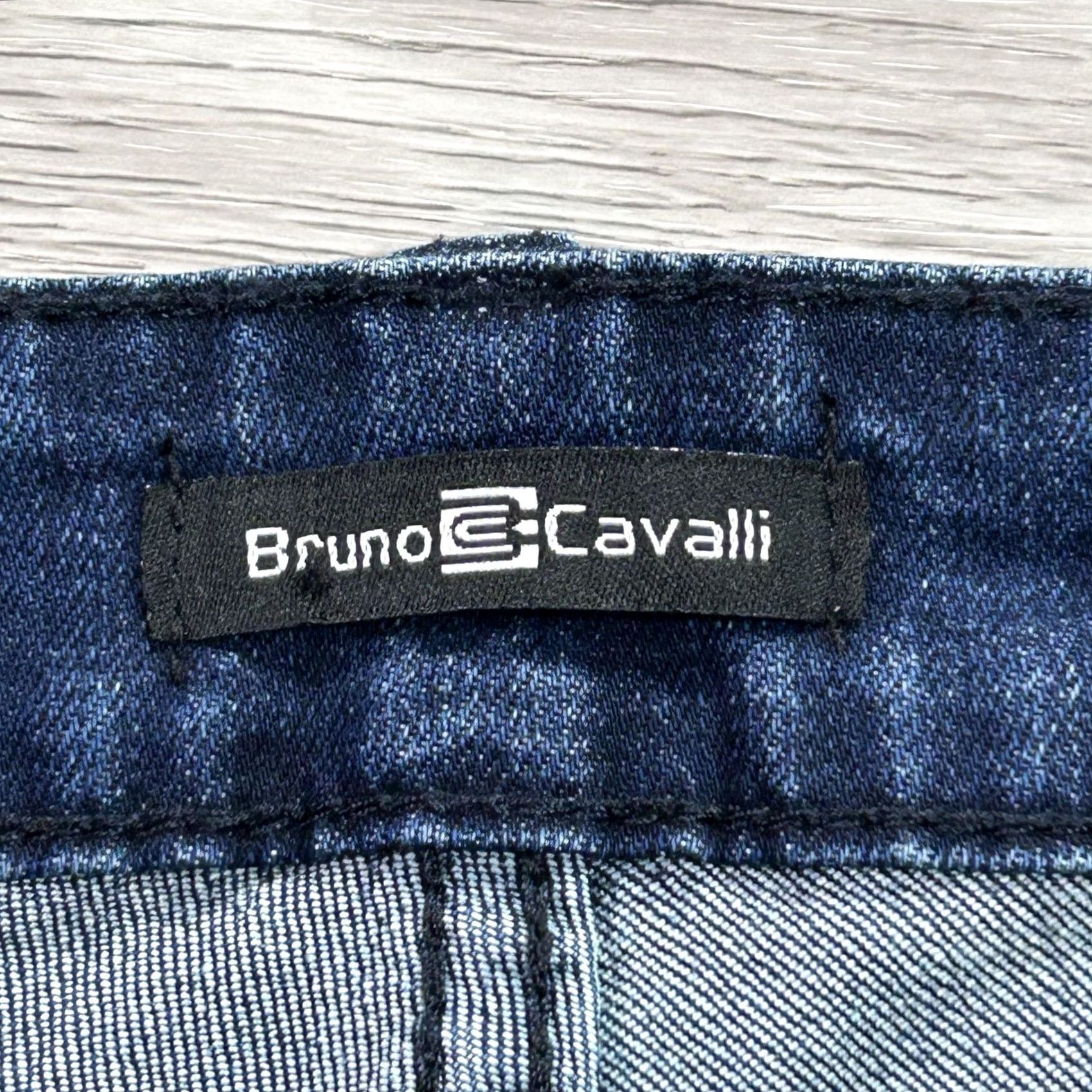 Denime Bruno Cavalli Jeans Mens 34x32 Blue Slim Tapered Stretch Denim Medium Wash Jeans Size US 34 / EU 50 - 5 Thumbnail