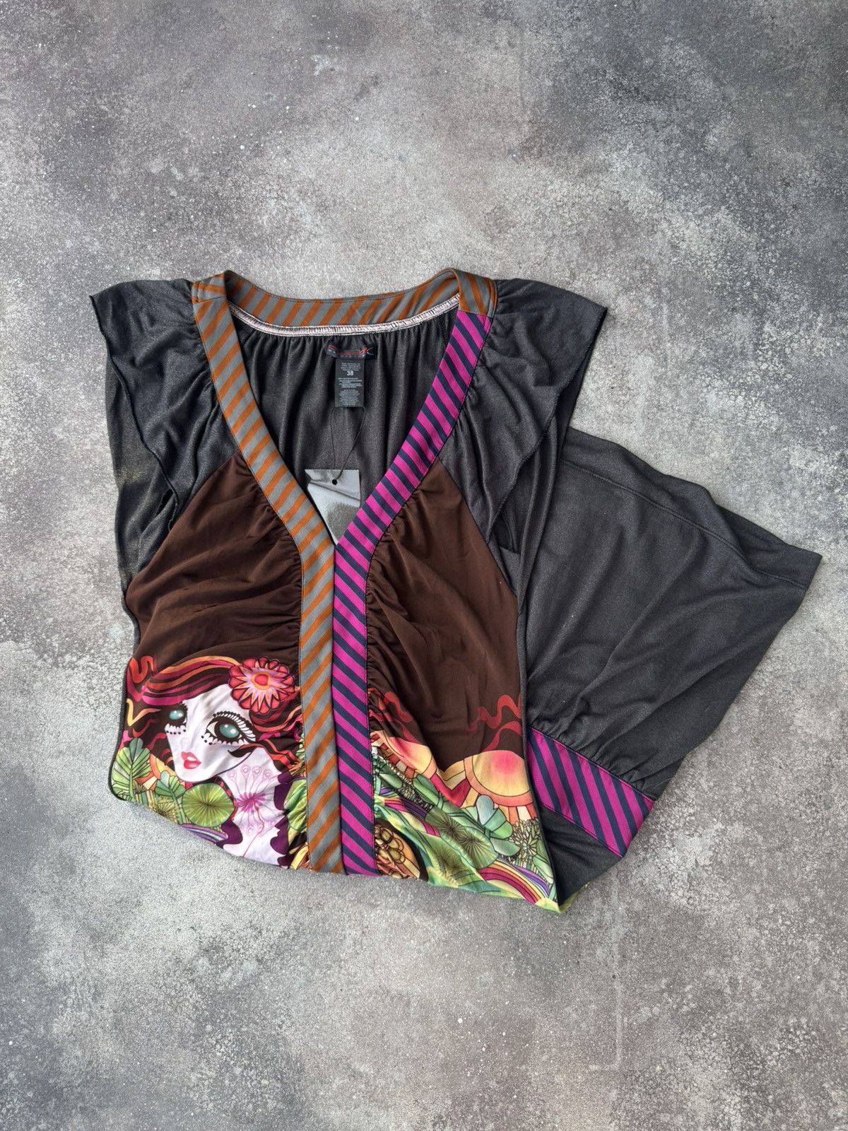 Custo Barcelona Custo Barcelona Y2K Vintage Crazy Girl Printed Dress Size S / US 4 / IT 40 - 2 Thumbnail