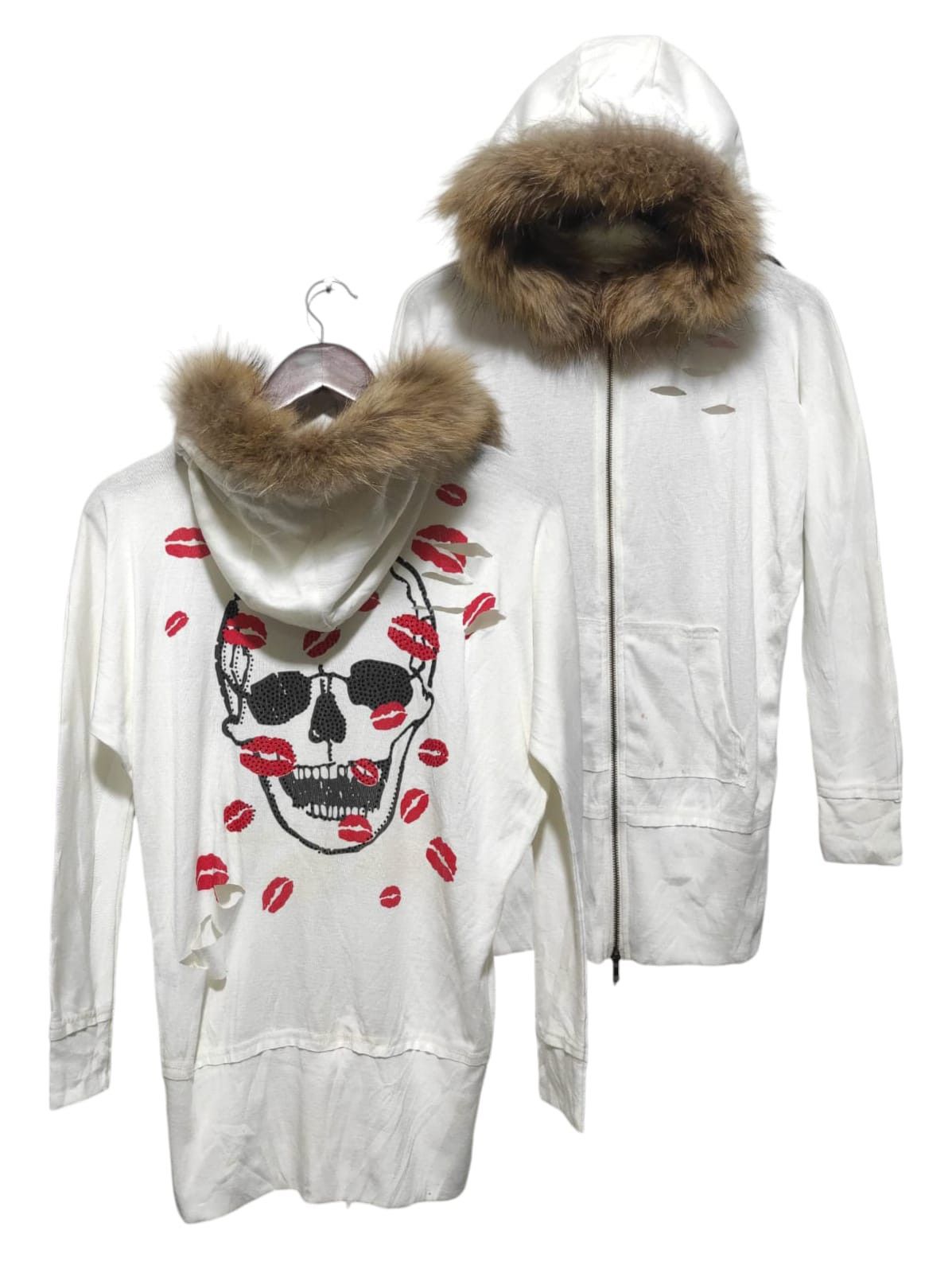 Hysteric Glamour Girl Style Skull Zip Fur Hoodie If Six Was Nine LGB style Size M / US 6-8 / IT 42-44 - 2 Thumbnail
