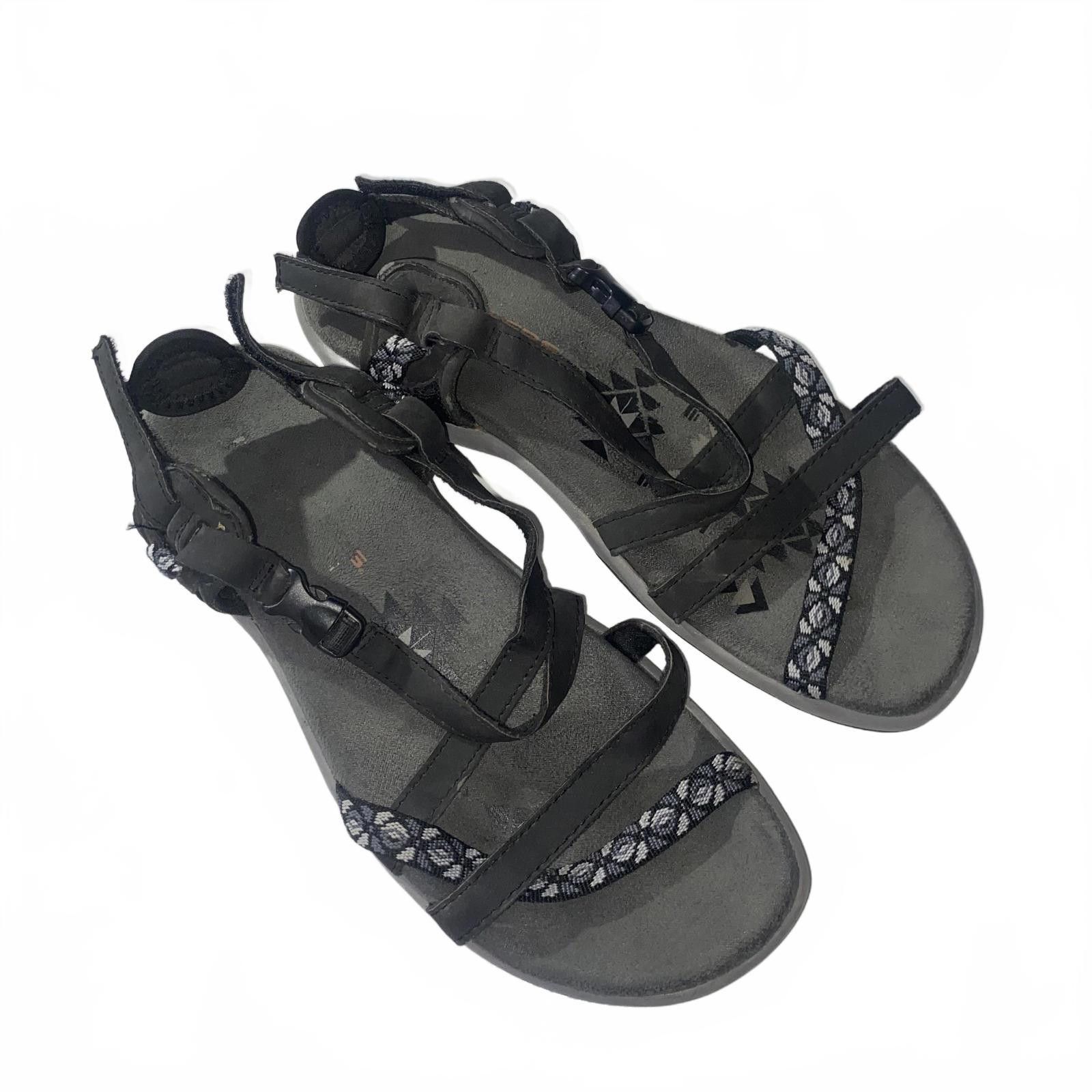SKECHERS Skechers Women’s Strappy Outdoor Sandals Size 7 Black & Gray Size US 7 / IT 37 - 3 Thumbnail