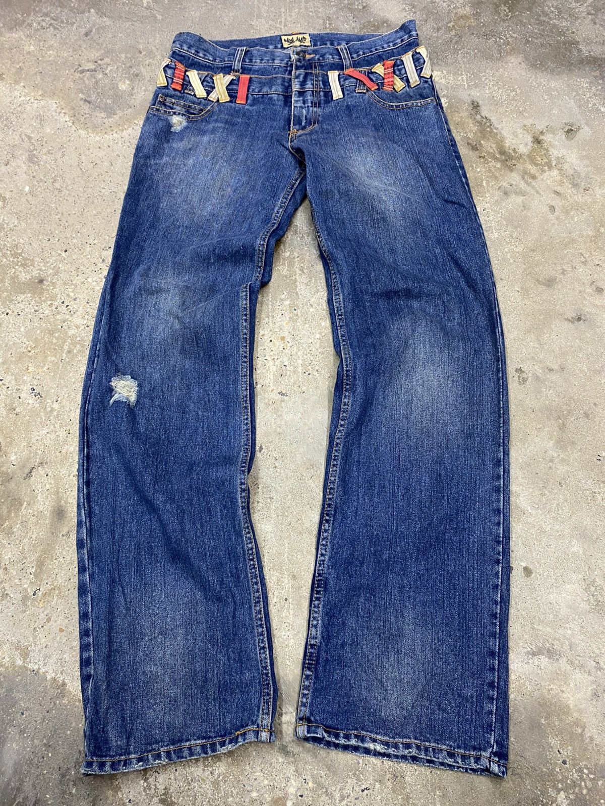 Japanese Brand Nylaus jeans pant double waist Size US 34 / EU 50 - 2 Thumbnail