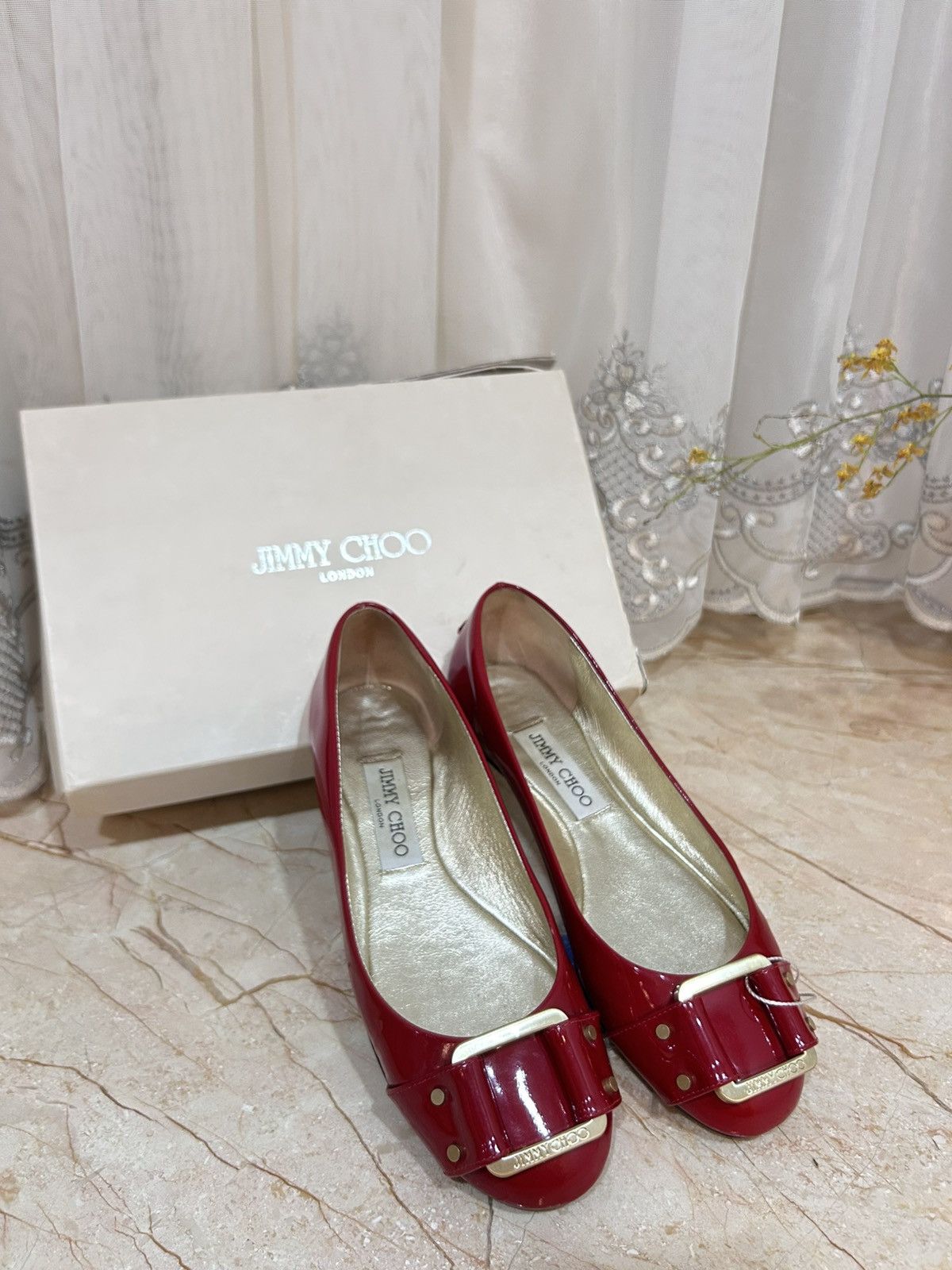 Jimmy Choo Ballerines Jimmy chop bordeaux red 36 Size US 5 / IT 35 - 1 Thumbnail