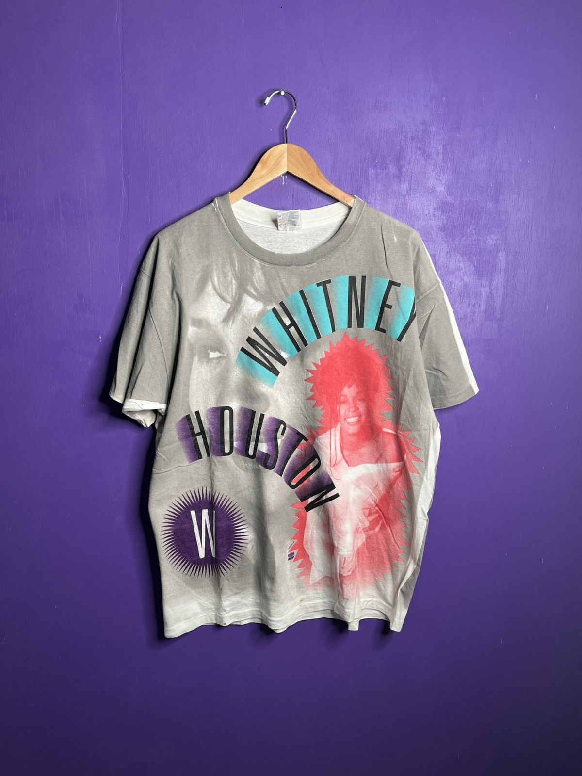 Band Tees × Vintage Vintage 1993 Whitney Houston AOP t-shirt Size US XL / EU 56 / 4 - 1 Thumbnail