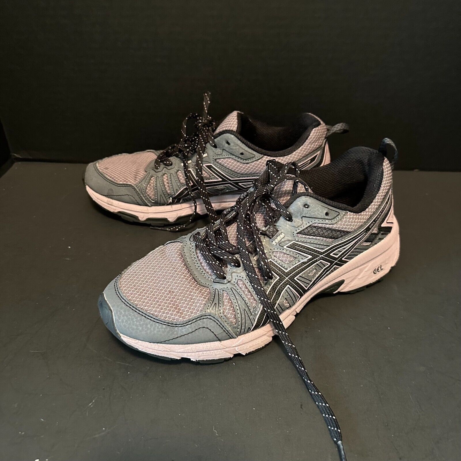 Asics ASICS Womens "Gel Venture 7" 1012A476 Gray/Black Run Sneaker Size US 7.5 / IT 37.5 - 5 Thumbnail