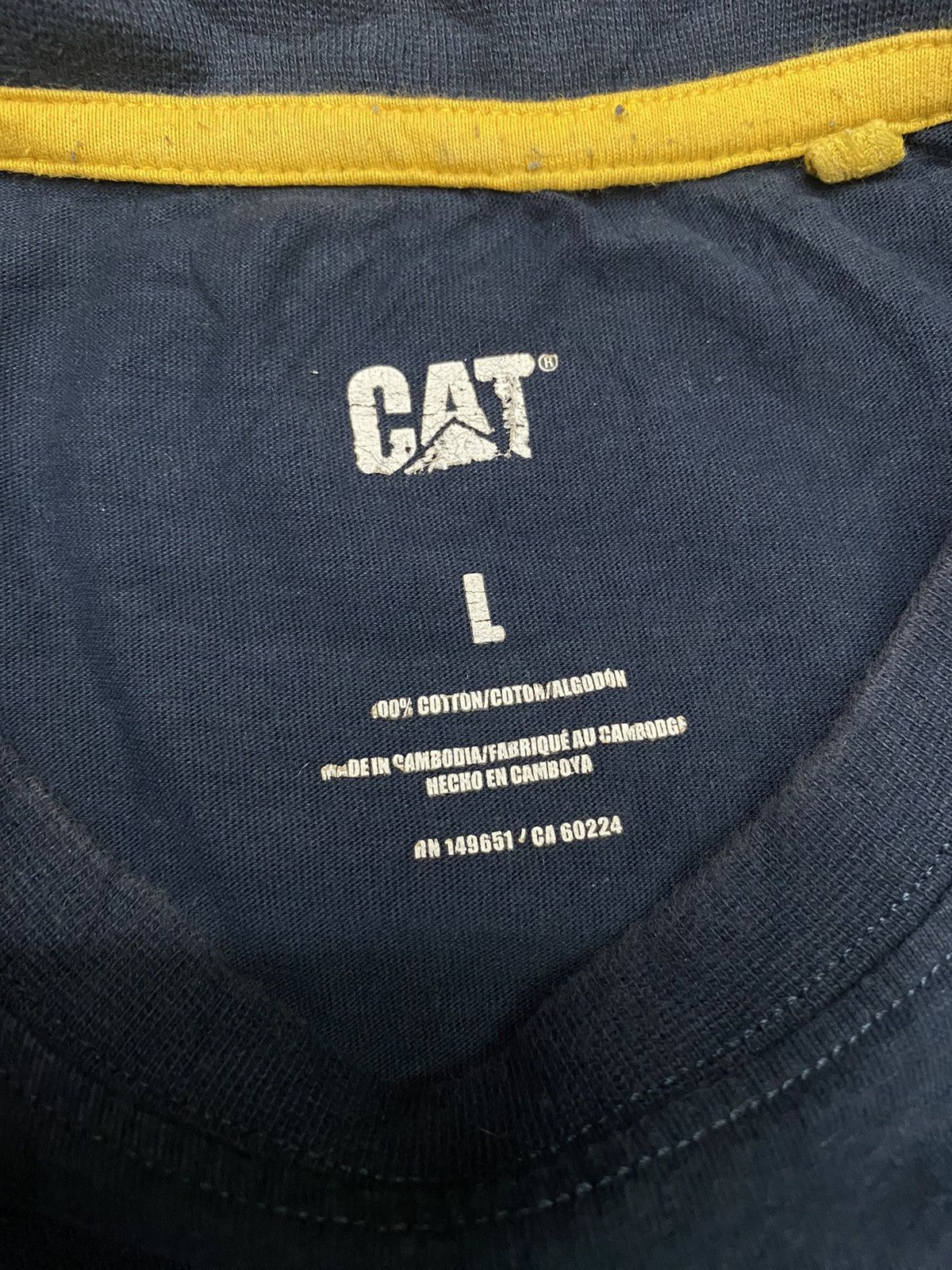 Caterpillar Caterpillar blue yellow tshirt Size US L / EU 52-54 / 3 - 6 Thumbnail