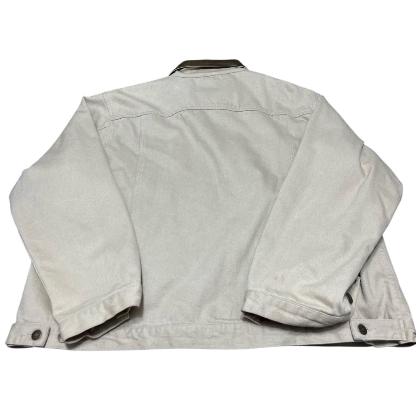 Cabelas Chore Jacket Mens 2XL XXL Beige Brown Collared Cabelas Size US XXL / EU 58 / 5 - 2 Thumbnail