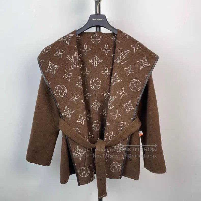 Louis Vuitton Louis Vuitton Old-print double-faced wool coat Size XXS / US 00 / IT 34 - 1 Thumbnail