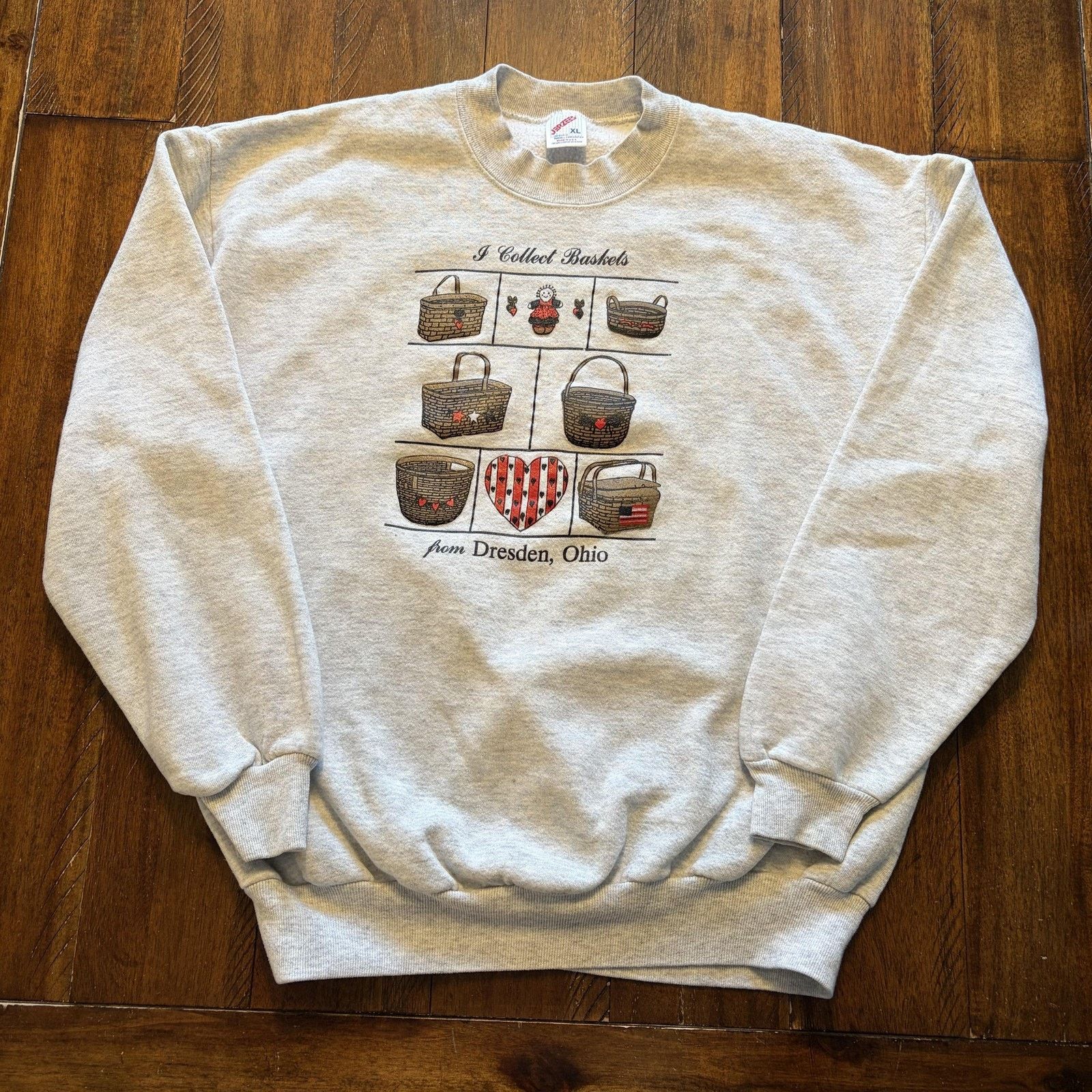 Jerzees Vtg Jerzees Sweatshirt XL I Collect Baskets Dresden Ohio USA Size US XL / EU 56 / 4 - 2 Thumbnail