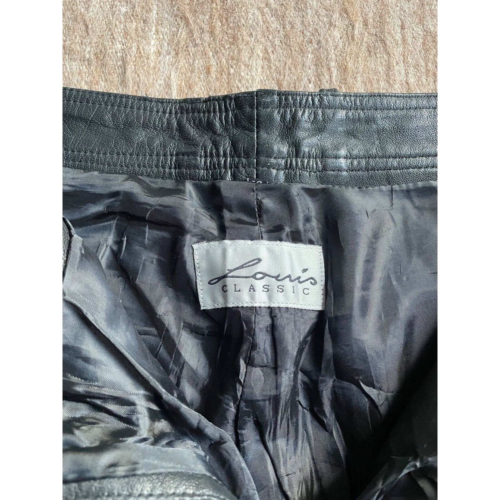 Leather Vintage Real Leather Biker Moto Pants 8168AC Size US 36 / EU 52 - 4 Thumbnail