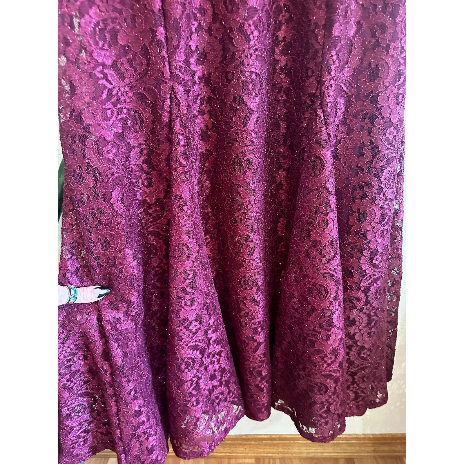 Other Burgundy Sparkle & Lace Gown size 14 Size XL / US 12-14 / IT 48-50 - 7 Thumbnail