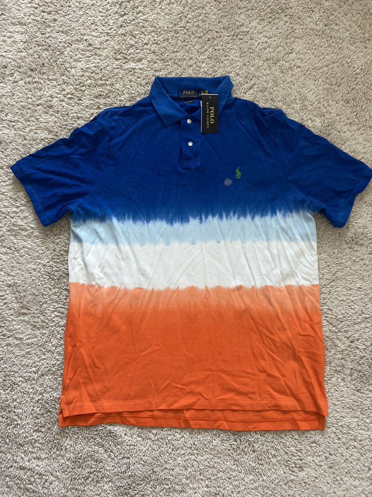 Polo Ralph Lauren Polo Ralph Lauren Men's Blue Classic-Fit Tie-Dye Polo Shirt Size US XL / EU 56 / 4 - 4 Thumbnail