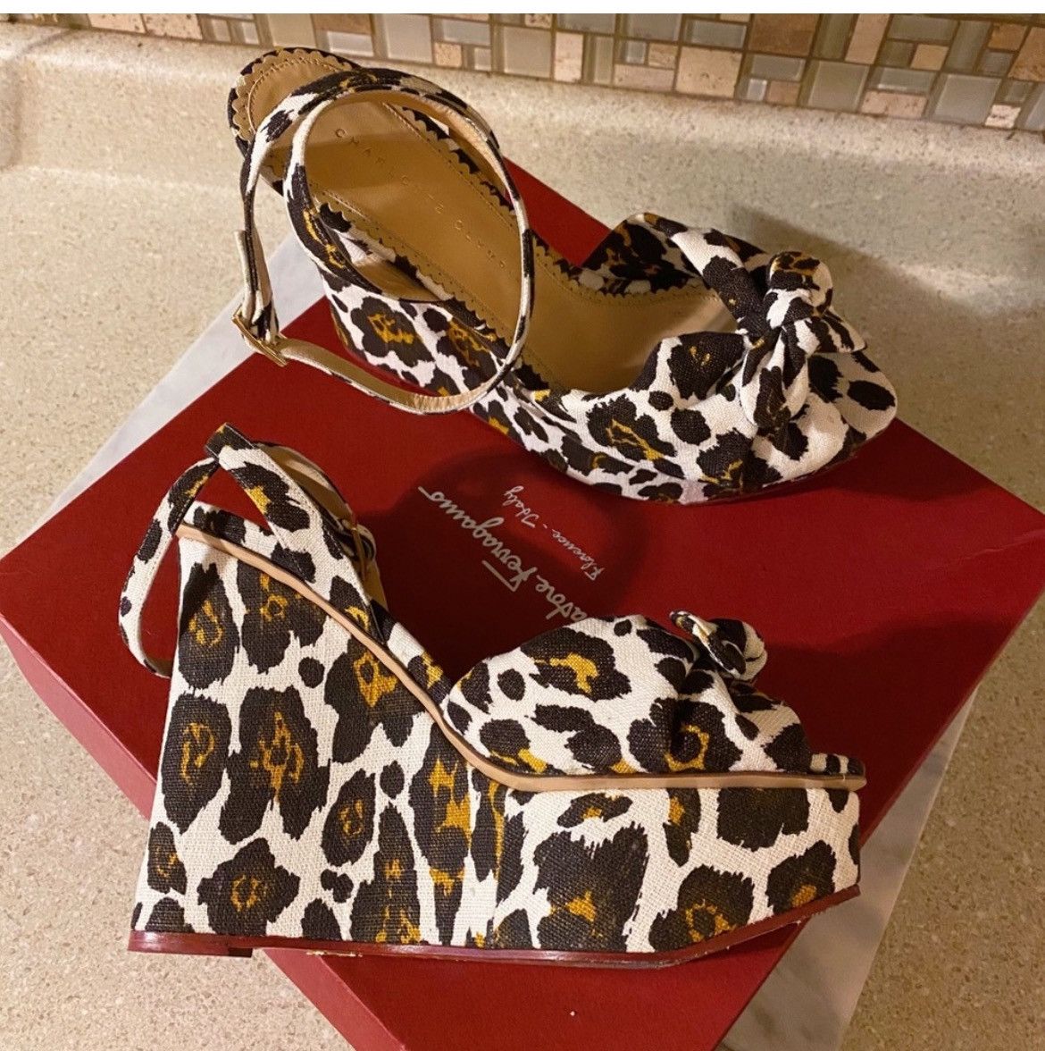 Charlotte Olympia Authentic Charlotte Olympia Miranda Bow Platform Wedges Size US 11 / IT 41 - 9 Thumbnail