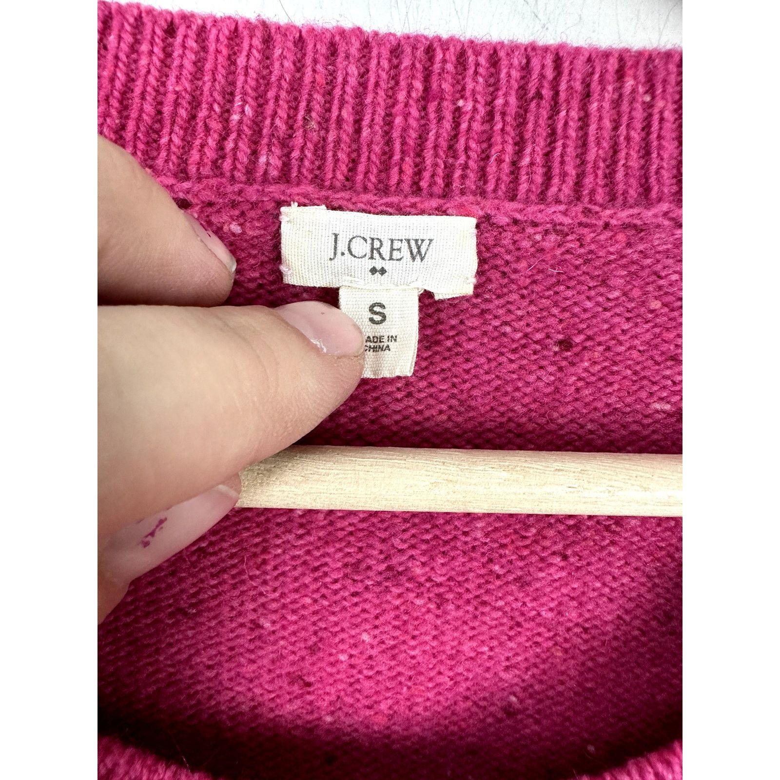 J.Crew J Crew Pink Lambs Wool Cable Knit Cableknit Sweater S Small Size S / US 4 / IT 40 - 5 Thumbnail