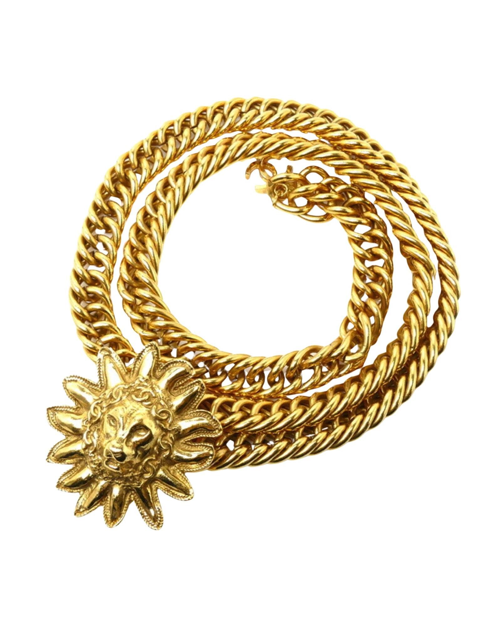 image of Chanel Gold Metal Coco Mark Charm Bracelet, Women's
