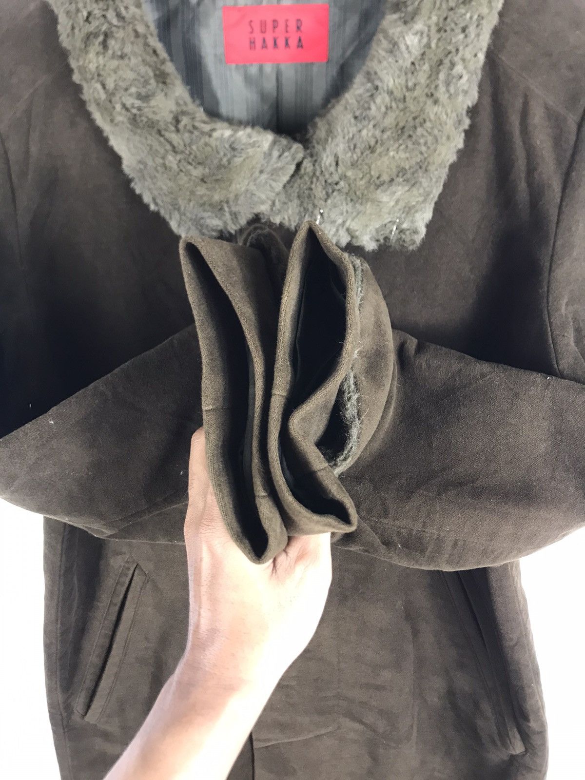 Japanese Brand × Vintage ⚡️Vintage Super Hakka Wool Button Long Jacket Size M / US 6-8 / IT 42-44 - 7 Thumbnail