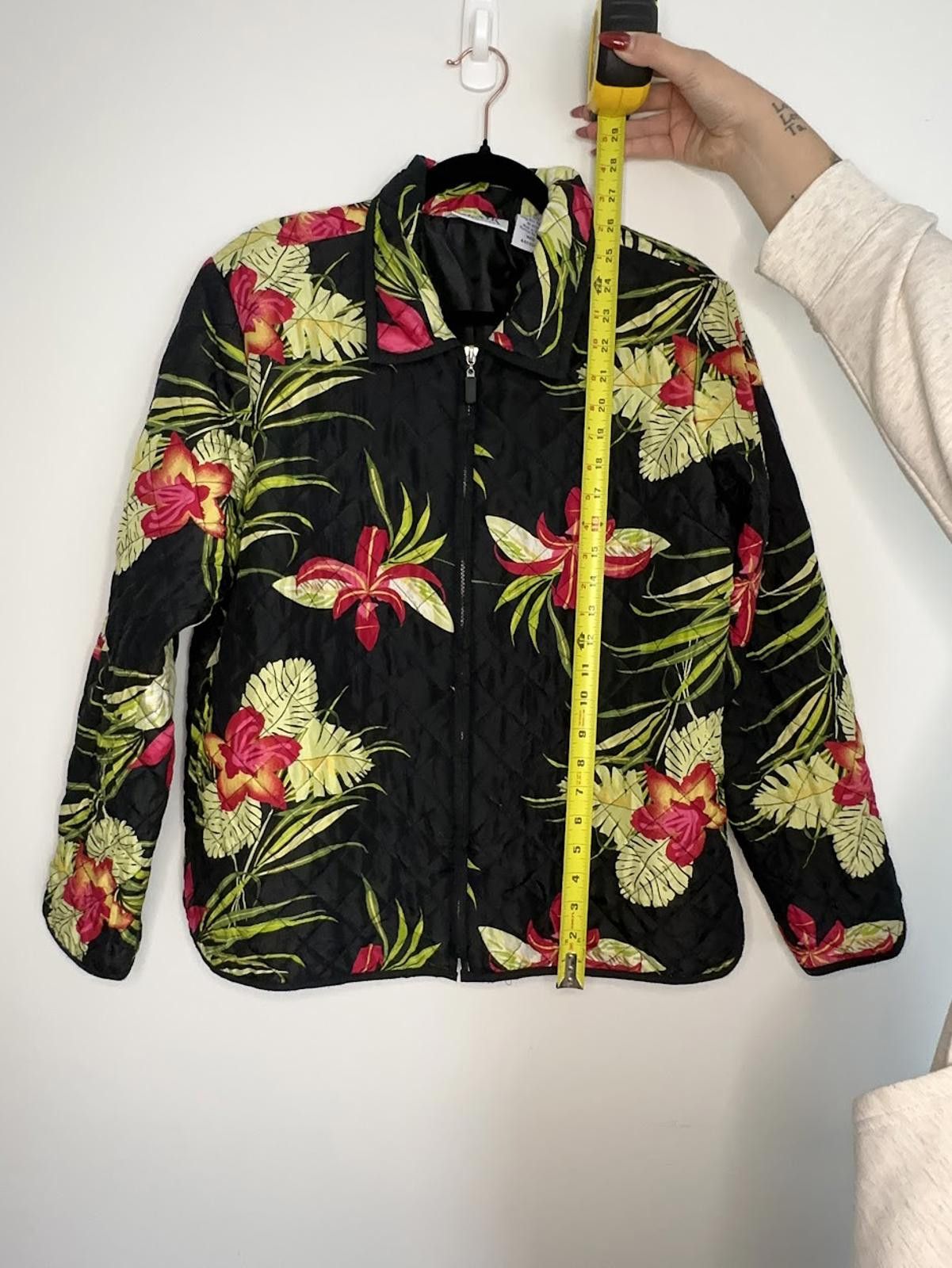 Blair Blair Quilted Silk Floral Lightweight Jacket - Sz. M Size M / US 6-8 / IT 42-44 - 5 Thumbnail