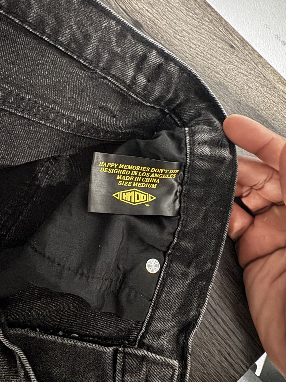 HMDD Black Wash H-Star Crystal Baggy Denim Size US 32 / EU 48 - 3 Thumbnail