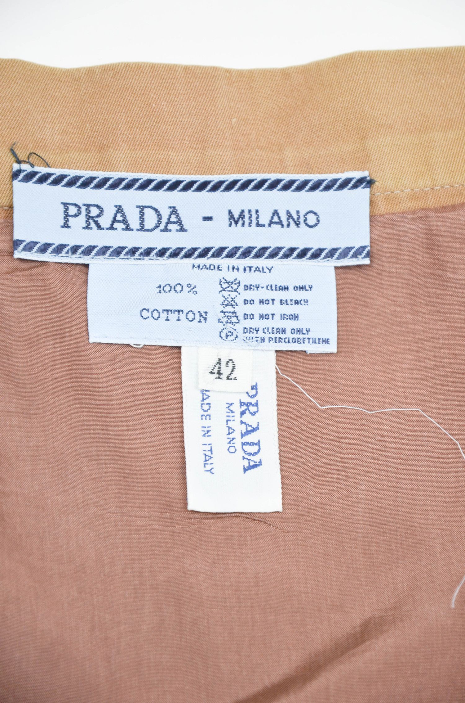 Prada PRADA A-Line Front Buttons Brown Mini Skirt - 42 Size 28" / US 6 / IT 42 - 7 Thumbnail