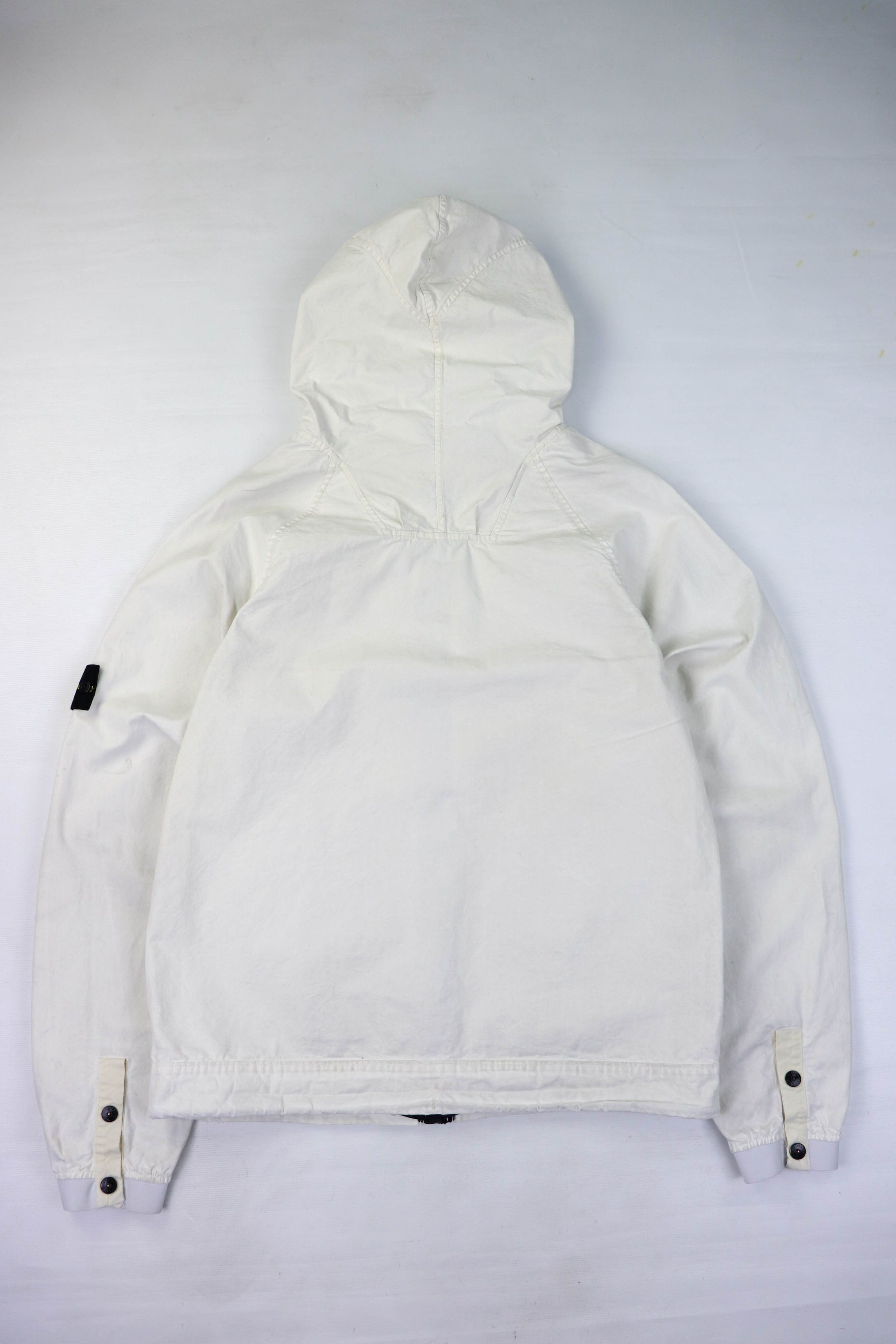 Stone Island Vintage Stone Island 06 White Laminated Cotton Hooded Jacket Size US L / EU 52-54 / 3 - 2 Thumbnail