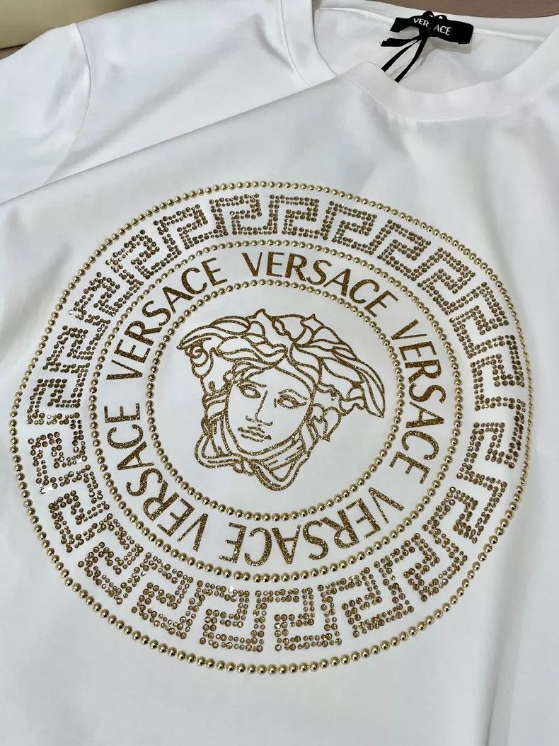 Versace Versace Crystal-encrusted short-sleeved T-shirt Size US L / EU 52-54 / 3 - 2 Thumbnail