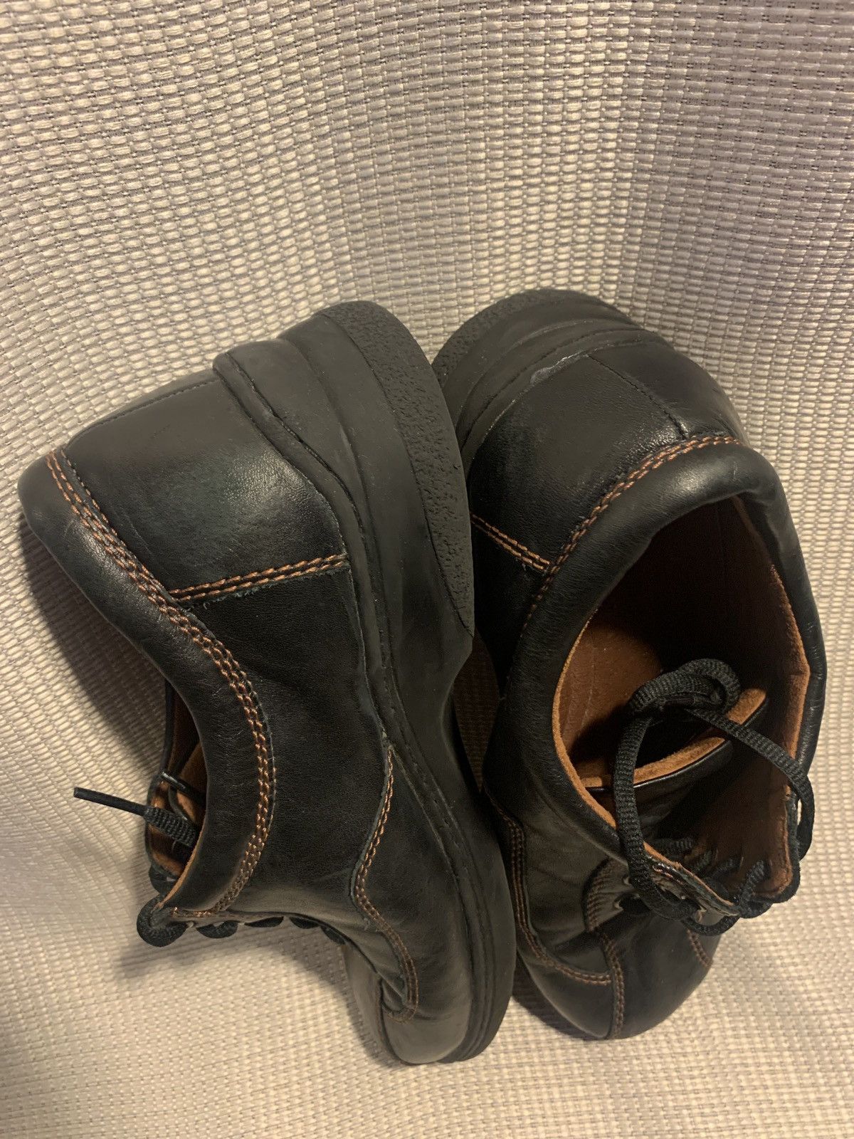 Naturalizer Naturalizer Leather 10WW Lace Flat Oxford black w BRN stitch Size US 10 / IT 40 - 6 Thumbnail