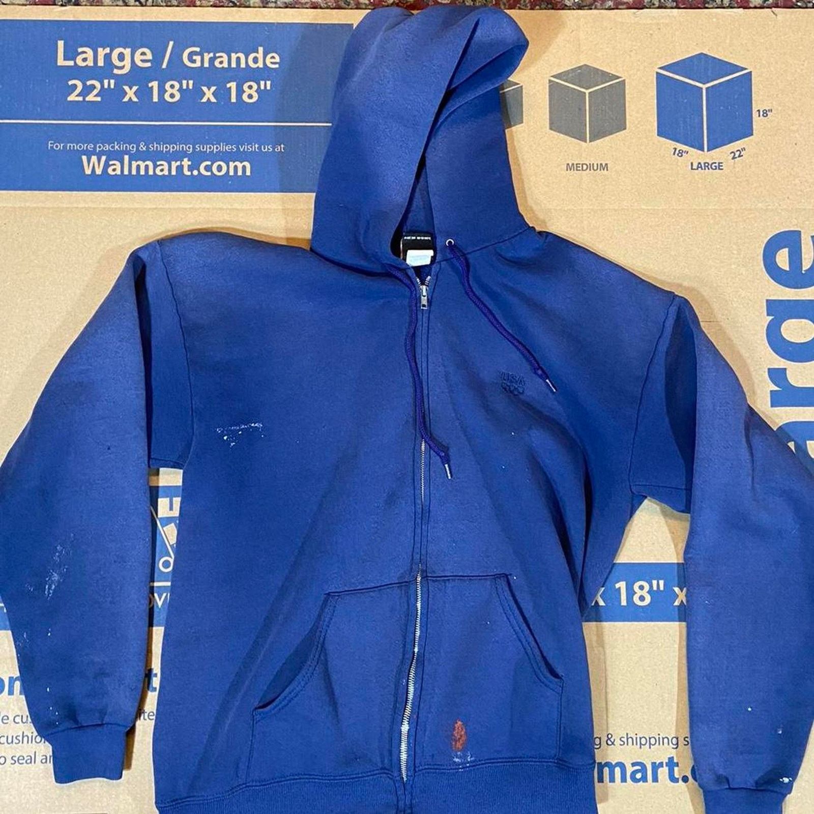 Hanes 90s blank olympic zip up Size US L / EU 52-54 / 3 - 3 Thumbnail