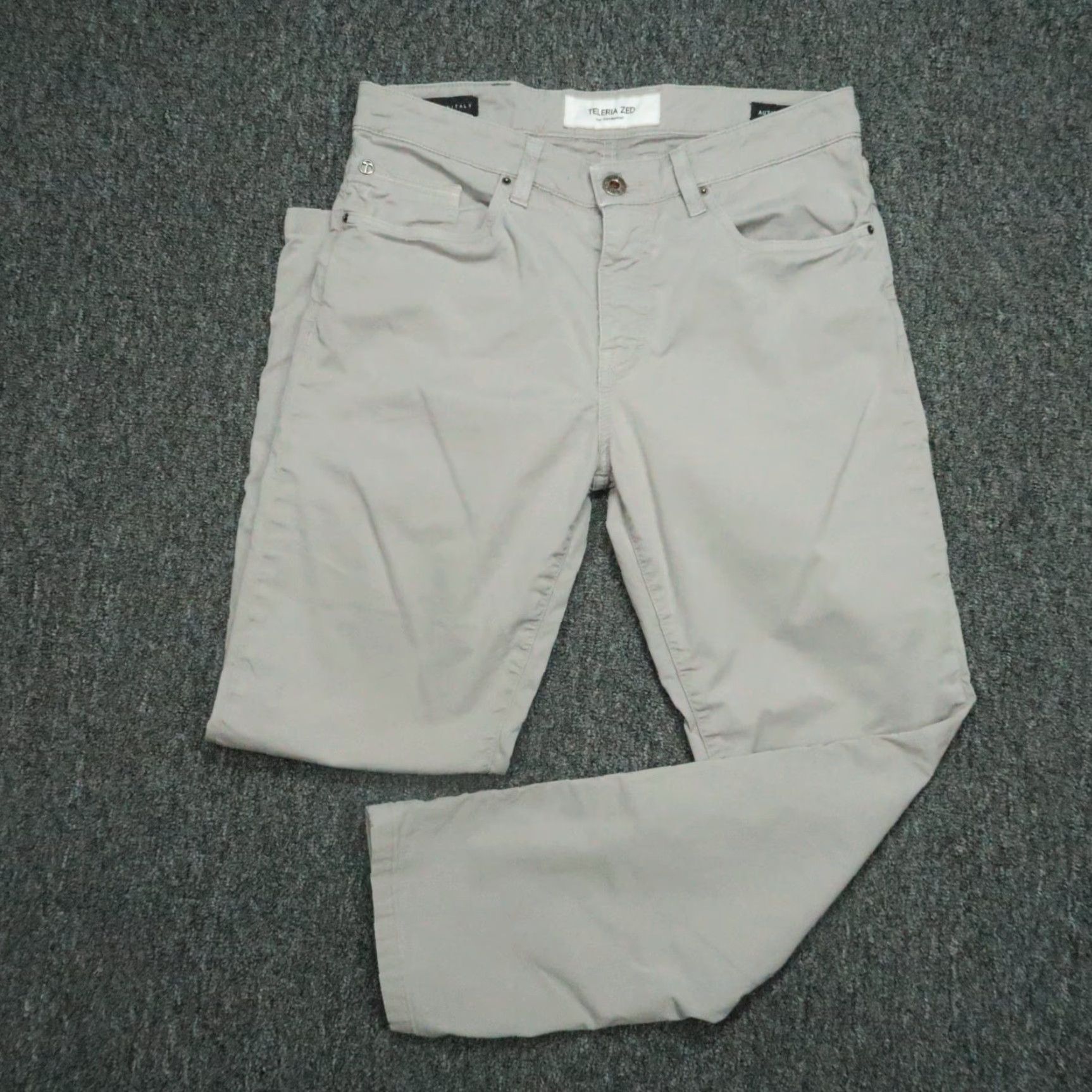 Vintage Teleria Zed Pants Men 30x26 Gray 5 Pocket Trouser Indigozed Cobra 19 Italy - 5-Pocket | Chino | Gray | Men’s Pants Size US 30 / EU 46 - 2 Thumbnail