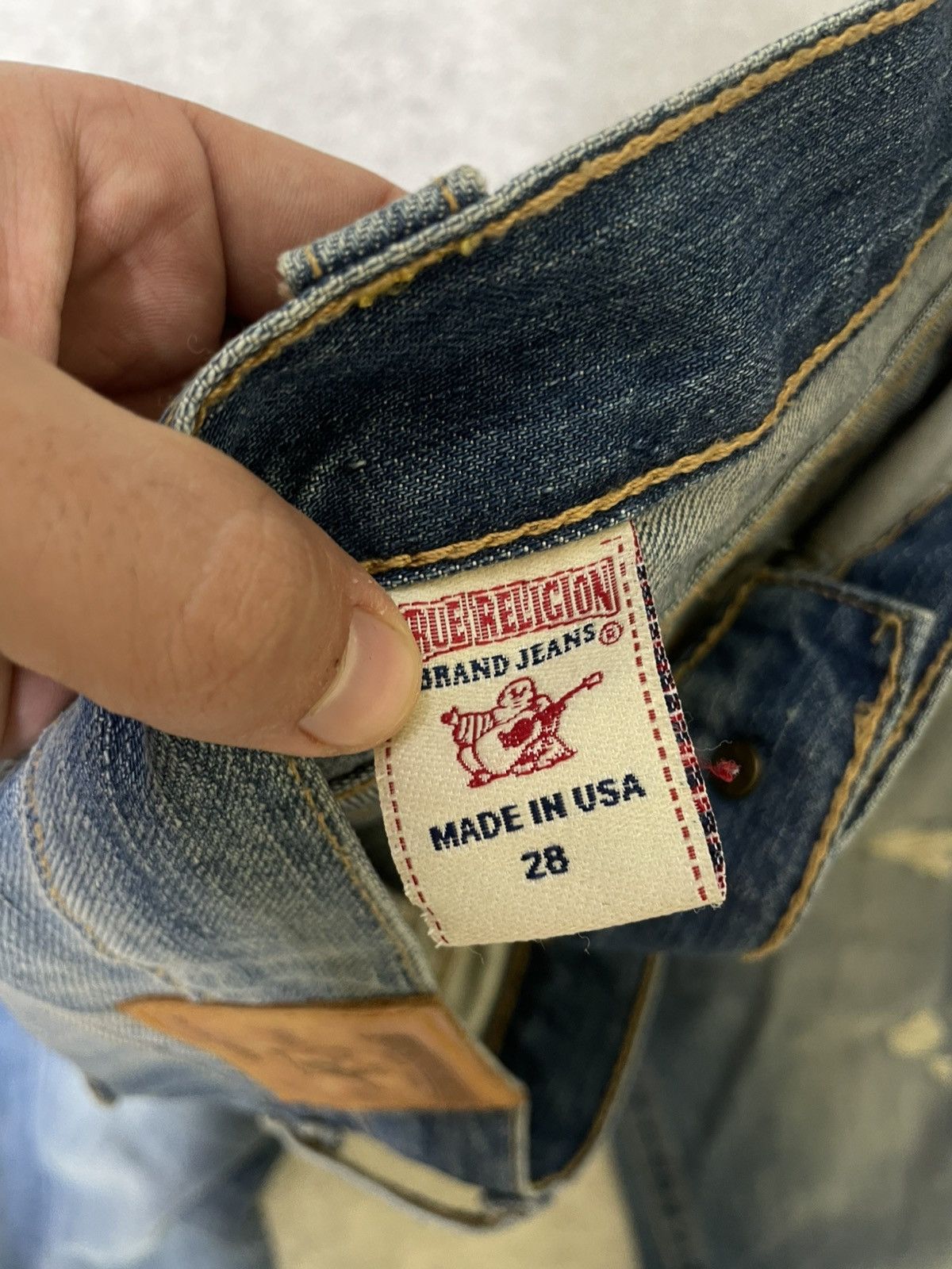 True Religion × Vintage Vintage True Religion Straight White Stitching Jeans Y2K Size US 28 / EU 44 - 11 Thumbnail