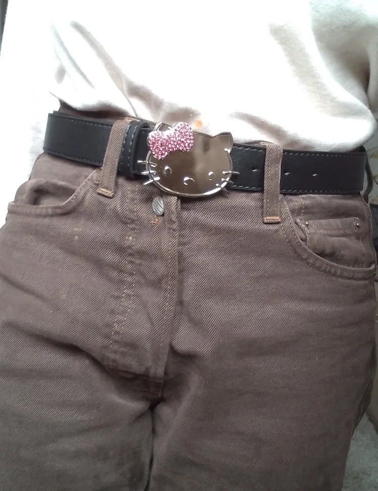 Leather Hello Kitty Pu Leather Belt Size ONE SIZE - 4 Thumbnail
