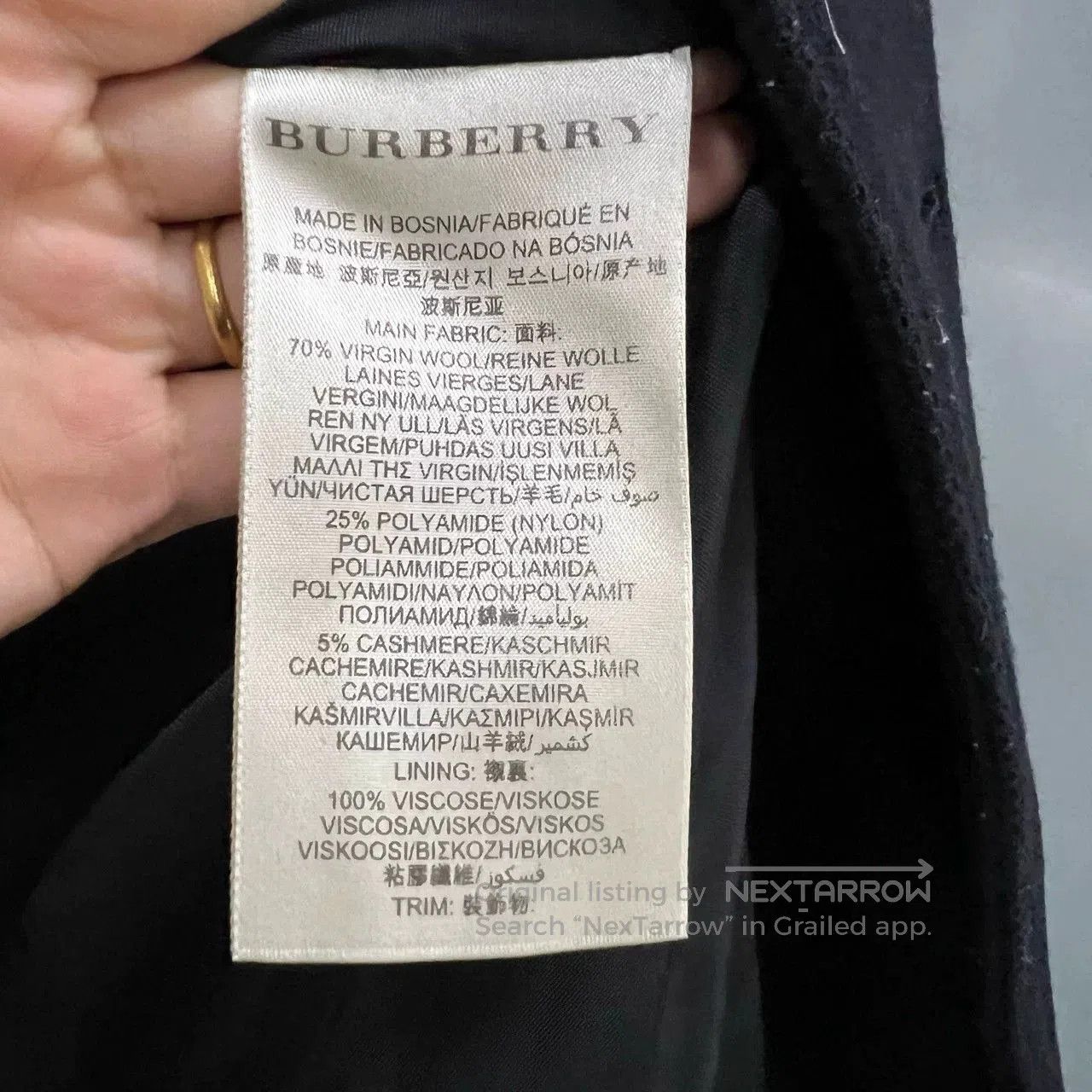 Burberry Burberry Black Double-Breasted Coat. Size XS / US 0-2 / IT 36-38 - 3 Thumbnail