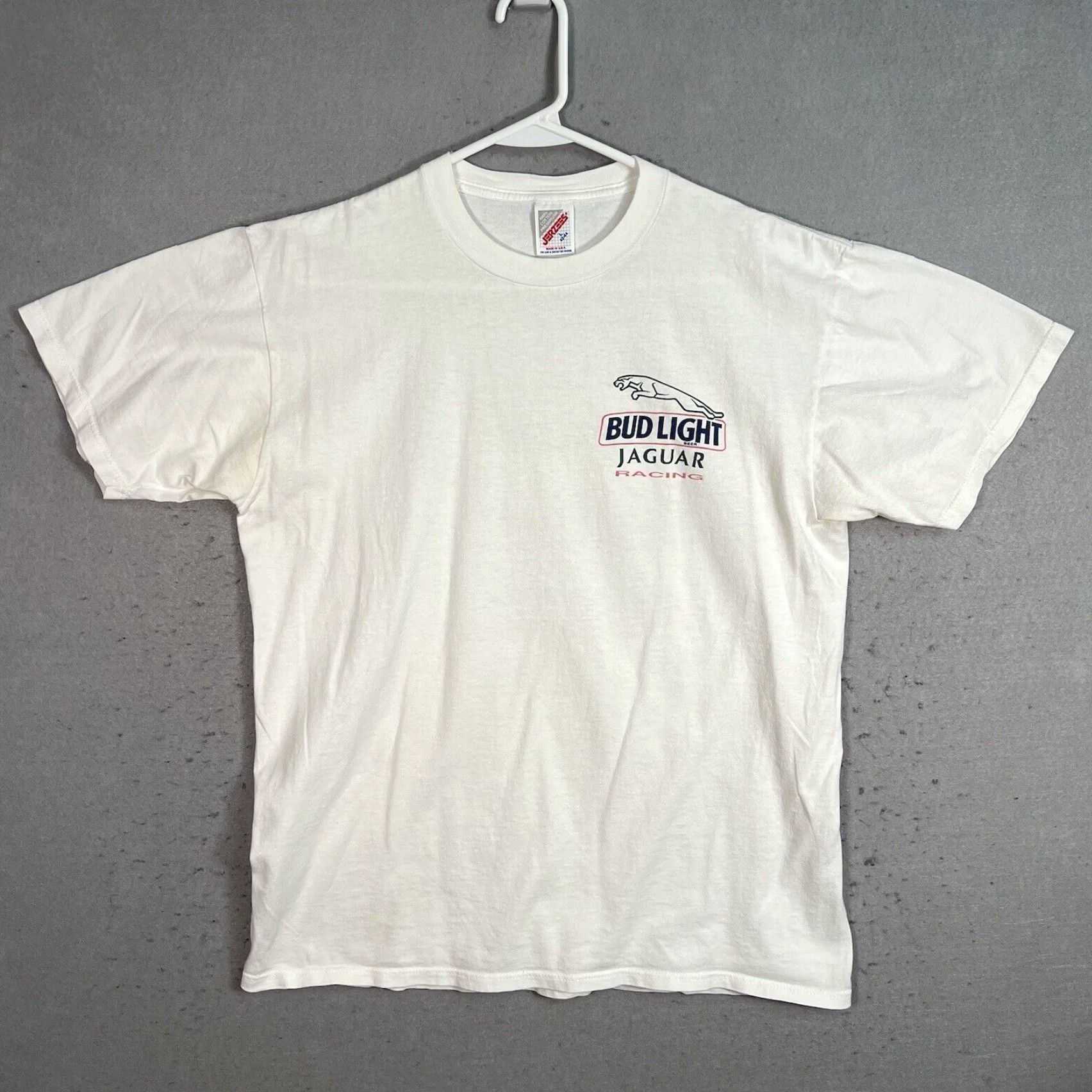 Jerzees VINTAGE 90s Jaguar XJR-16 IMSA GTP Graphic Tee Adult Large White Mens Size US L / EU 52-54 / 3 - 2 Thumbnail