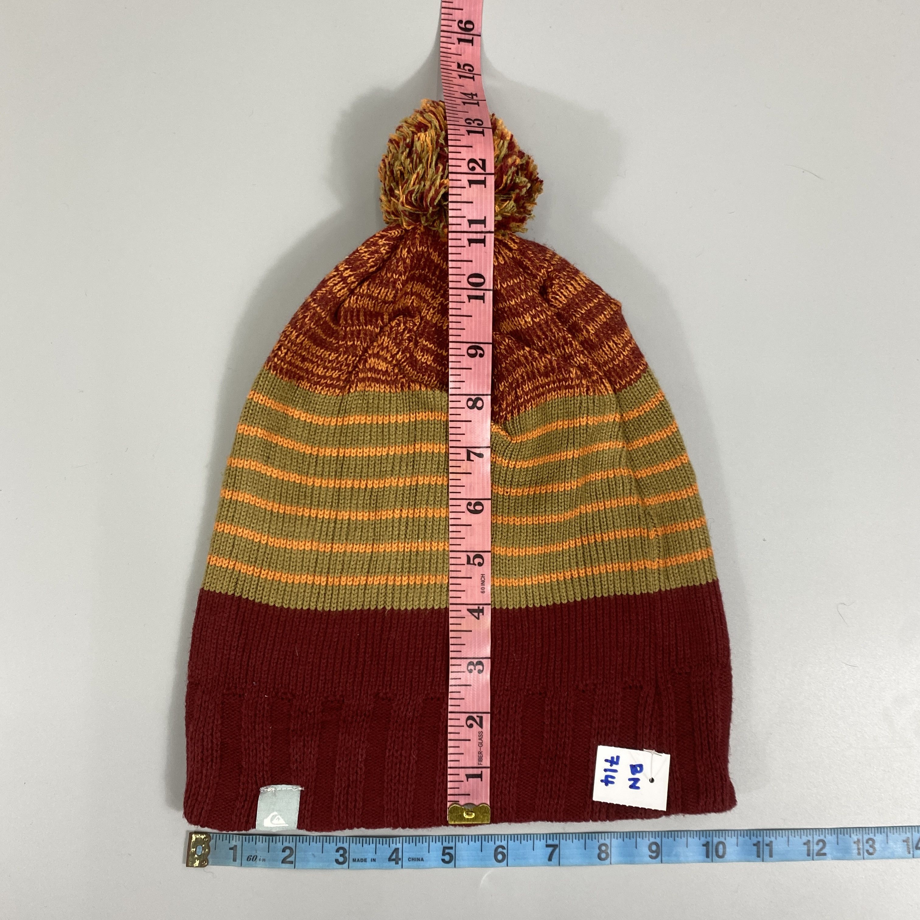 Japanese Brand Stripes Beanie Pom Pom -BN714 Size ONE SIZE - 5 Thumbnail