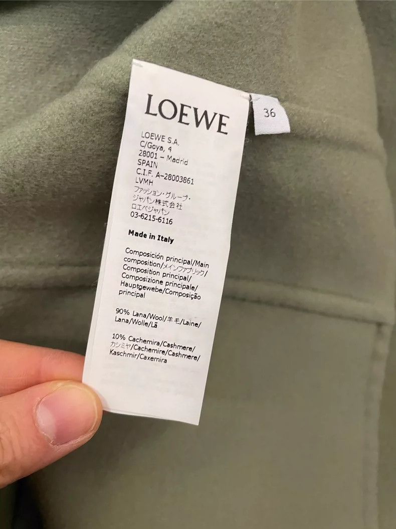 Loewe LOEWE Green pea green collar double rowed button cashmere Size XS / US 0-2 / IT 36-38 - 6 Thumbnail