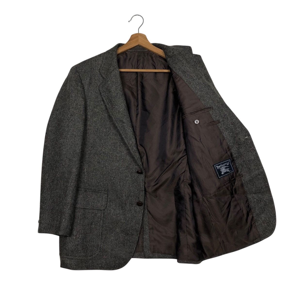 Burberry 📌Vintage Wool Jacket Herringbone Double Breast Burberrys Size US M / EU 48-50 / 2 - 12 Thumbnail
