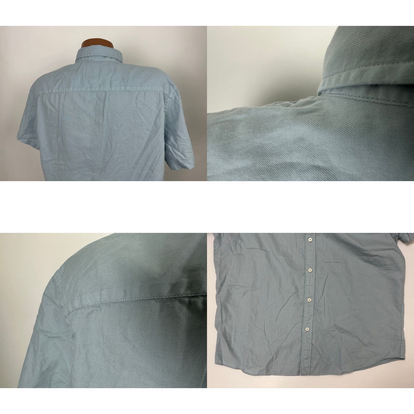 UNTUCKit UNTUCKit Shirt Men XL Light Weight Button Up Twill Cotton Short Sleeve Casual Business Blue 2000s? (no N/A) Size US XL / EU 56 / 4 - 8 Thumbnail