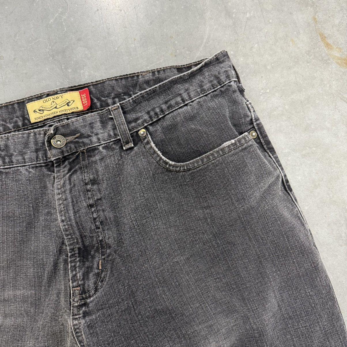 Vintage VINTAGE Y2K BLACK LOOSE BAGGY OLD NAVY DENIM SKATER JEANS Size US 36 / EU 52 - 4 Thumbnail