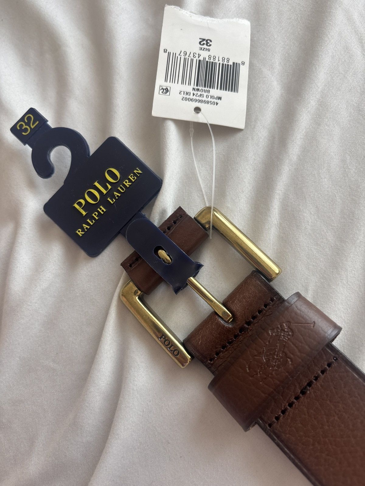 Polo Ralph Lauren Polo Ralph Lauren Signature Pony Leather Belt Mens 32 Brown Size 32 - 4 Thumbnail