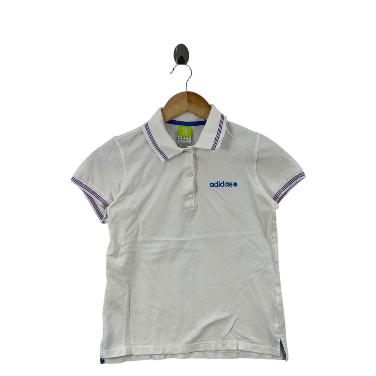 Adidas ADIDAS ORIGINALS NEO Label Embroidered Logo Ringer Polo Tee Size M / US 6-8 / IT 42-44 - 3 Thumbnail